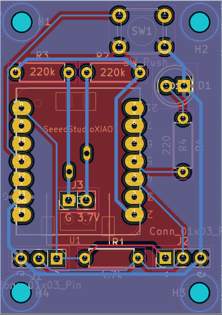 KiCadで作成した配線図